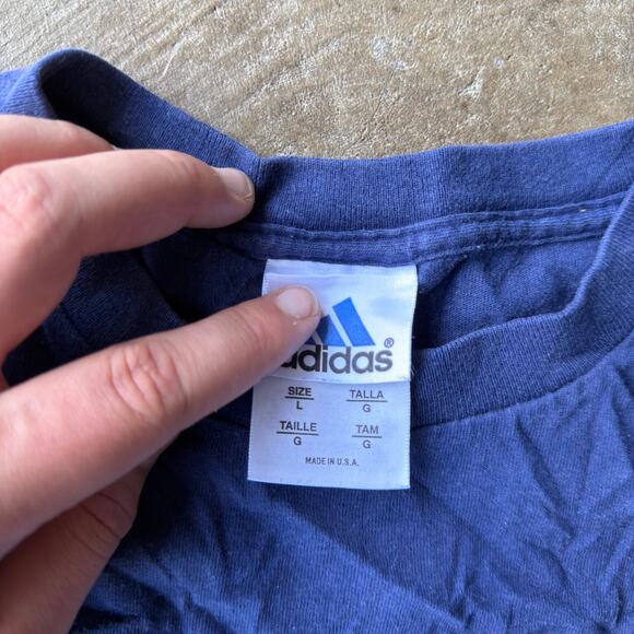 VINTAGE 90S ADIDAS USA RUGBY LIVE TO TRY T-SHIRT EAGLES GRAPHIC MENS LARGE - Picture 4 of 5